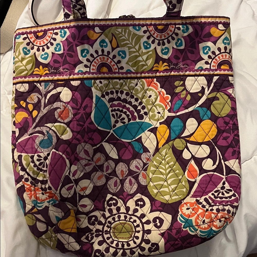 Vera Bradley Purple and Yellow Floral Tote